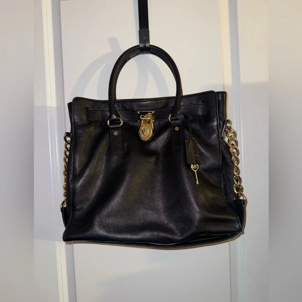 Michael Kors Hamilton Large NS Tote Black Leather